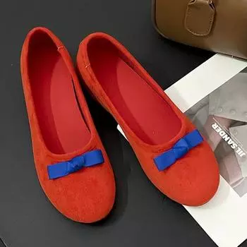 Осенние новые туфли на плоской подошве с внутренним увеличением, женские модные туфли с круглым носком и неглубоким воротом с бабочкой и узлом на низком каблуке 33 зелёный