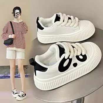 Autumn New Ins Breathable White Shoes Women s Low-Top Casual Board Shoes Thick Bottom All-Matching D Lites 35 бежевый