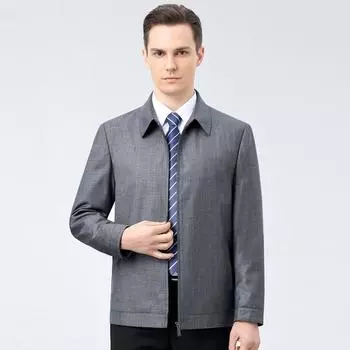 Autumn new jacket men s wool jacket middle-aged lapel slim business casual loose men s top jacket 170