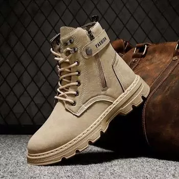 Autumn new Martin boots men s Korean version trendy casual sports breathable high-top thick-soled British style tooling boots trendy shoes 39