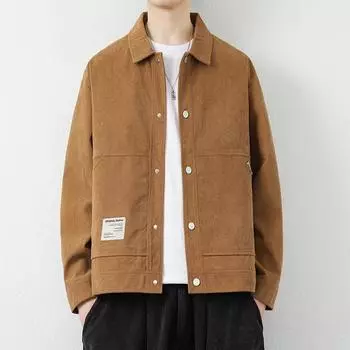Осенние новые мужские куртки, повседневные свободные рабочие топы с лацканами, мужские тренды XL
