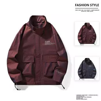 Осенняя новая мужская куртка с воротником-стойкой в корейском стиле, модная красочная повседневная универсальная куртка M