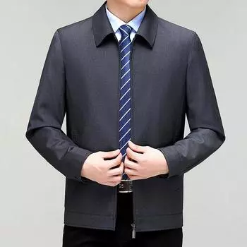 Осенняя новая мужская шерстяная куртка, мужская повседневная куртка с лацканами, высококачественная куртка для пап среднего и пожилого возраста 165