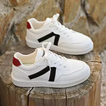 Осенние новые одинарные туфли женские модные круглые на шнуровке цветные мягкие нескользящие плоские спортивные туфли 36