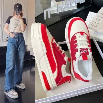 Осенние новые толстые кроссовки женские, подходящие по цвету, простые, увеличивающие рост, узкие женские туфли, повседневные спортивные белые туфли 35