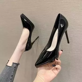 Autumn New Thin Heel Single Shoes Women s Fashion Pointy Head Shallow Mouth Temperament High Heels 34