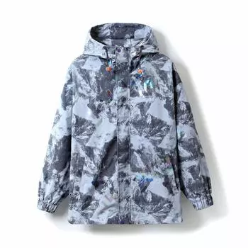 Осенняя новая модная брендовая свободная и универсальная мужская камуфляжная повседневная куртка с капюшоном M