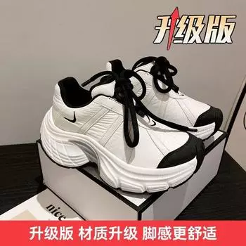 Autumn new women s shoes heightened 6CM breathable soft sole star versatile temperament casual sports shoes 35