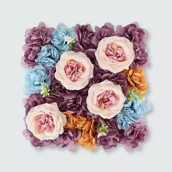 Autumn Peony Hydrangea Simulation Flower Wall, Wedding Background Wall, Shopping Mall Store Wall Decoration, Living Room Bedroom Decoration Flower