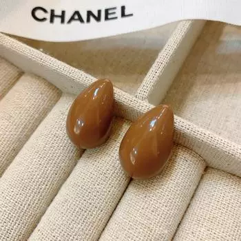 Autumn Retro Red Water Drop Stud Earrings Female Unique Foreign Style Chinese Style Red Bean Earrings Sweet