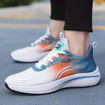 Autumn Shredded Fish Sports Men s Shoes Lightweight and Breathable Trendy Versatile Fashion Sports Running Shoes Youth Student Casual Shoes 39 чёрный