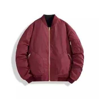 Autumn solid color popular flight suit baseball uniform men s jacket batch men s casual jacket double-sided flight suit fashion L