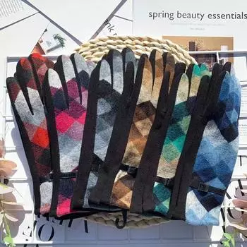 Autumn Warm Gloves, Non-Pour Fleece, Fleece Thickened Gloves, Women S Outdoor Cycling Sports Mountaineering Gloves average size