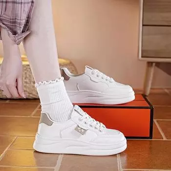Autumn white shoes women s trendy new versatile casual board shoes women s Korean version of student flats 35