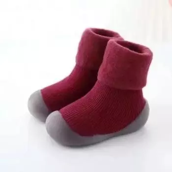 Autumn Winter Baby Floor Socks Non Slip Soft Sole Cartoon Baby Socks Plush Thickened Anti Cool Walking Socks and Shoes 18-19 11.5cm