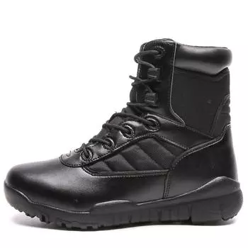 Autumn Winter Boots Men Shoes Waterproof Leather for Man Work Boots Outdoor Hiking Shoes Male Ankle Booties Zapatos De Hombre 39 чёрный