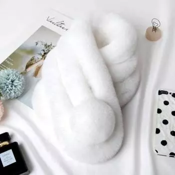 Осенне-зимняя мода, милые, мягкие, теплые, ручной работы, накидки из натурального меха кролика Рекс, трехслойные шарфы, женские, однотонные, искусственные женские шарфы