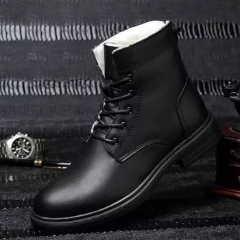 Autumn Winter Fashion Shoes Men Design Luxury Motorcycle Boots Outdoor Shoes High Quality Men s Boots Genuine Leather Men Boots 37