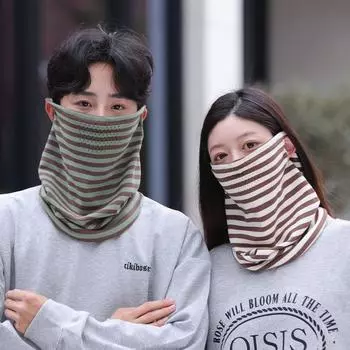 Autumn/Winter Korean-Style Ear-Hanging Scarf: Versatile, Thickened, Windproof Neck Cover for Women & Men One Size