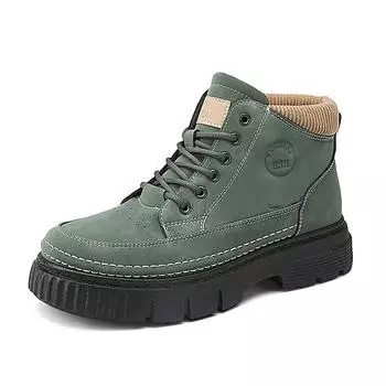 Autumn Winter Outdoor Men s Boots Green Retro Tooling Ankle Boots For Man Non-slip Platform Man Motorcycle Boots botas de hombre 39