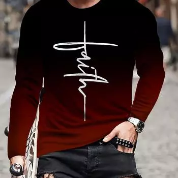 Футболка с длинным рукавом Soft Touch для мужчин на осень/зиму - ультракомфортная, дышащая, влагоотводящая смесь полиэстера с L