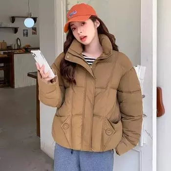 Осень-зима водонепроницаемая ветровка пуховик куртка новая женская с капюшоном черная снежная парка короткая хлопковая стеганая куртка пальто M