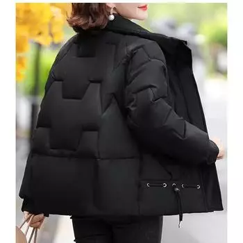 Autumn Winter Women s Down Jacket Women Short Coat Stylish Middle-aged and Elderly Women Cotton Coat XXXL