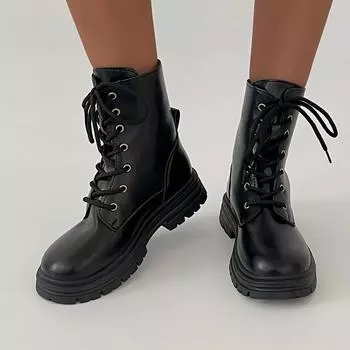 Осенние женские ботильоны Новые туфли на платформе со шнуровкой с круглым носком для женщин Ботинки Повседневные кроссовки Модные женские ботинки 35