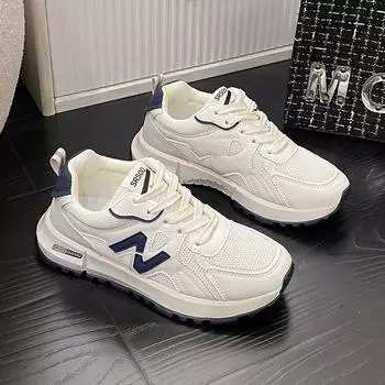 Осенние женские кроссовки 2024 года, модные белые туфли на платформе со шнуровкой, универсальные кроссовки для студентов, дизайнерская спортивная обувь класса люкс 35 хаки