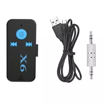 AUX автомобильный Bluetooth-приемник 3,5 мм беспроводной Bluetooth 5.0 адаптер портативный аудиоконвертер стерео Hands-Free воспроизведение TF-карт новый чёрный