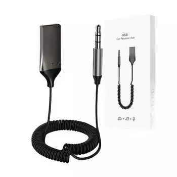 AUX автомобильный Bluetooth-приемник, адаптер автомобильного аудиоприемника, USB-разъем, аудио, музыкальный микрофон, адаптер Hands Free для автомобильных динамиков, аксессуары чёрный