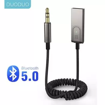 Aux Bluetooth-адаптер, кабель-ключ для автомобиля, разъем 3,5 мм, Aux Bluetooth 5,0 4,2 4,0, приемник, динамик, аудио-музыкальный передатчик AUX adapter серый