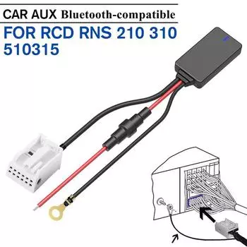 Aux автомобильный MP3 Bluetooth-совместимый адаптер музыкальное радио для RCD RNS 210 310 315 510 Golf 5 6 Bluetooth-совместимый адаптер Aux CHINA