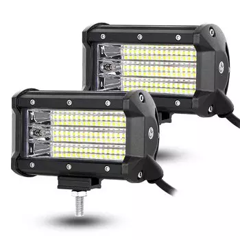 AUXTINGS 2 x 13 cm 135W 4 Row LED Light Bar Spotlight Wide Angle Combination Beam Offroad LED Work Light Perfect for 4x4 ATV, UTV