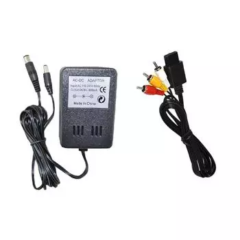AV RCA Аудио+Кабель питания Адаптер Шнур Для Игры Super Nintendo SNES