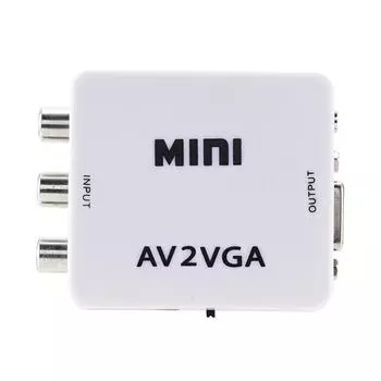 AV RCA к VGA видеоадаптер Hd 1080P ТВ-конвертер распределительная коробка