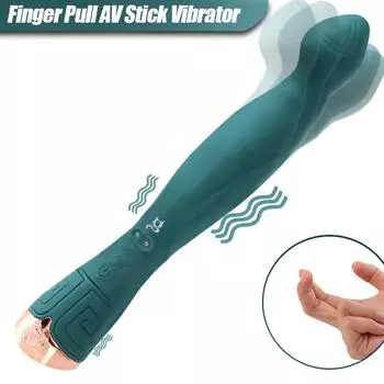 AV Stick Vibrator 5 режимов Finger Pull Вагина Стимуляция USB Зарядка 10 Частотный Клитор G Точка Массажер Секс-Игрушка для Женщин Мастурбация
