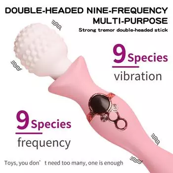 AV Вибрационный Массажер с Двумя Головками – Мощный Стимулятор Клитора и Точки G, Перезаряжаемая Секс-Игрушка для Взрослых для Женщин
