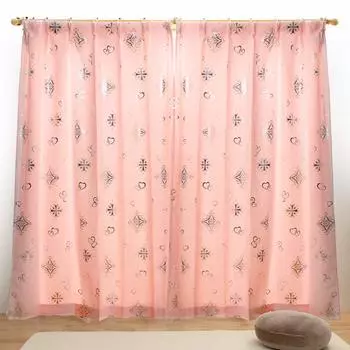 available from 9 Curtain Drape Curtain Type Set of 2 Alyssa Pink Width 100cm x Length 135cm [Curtains types] Non-Blackout
