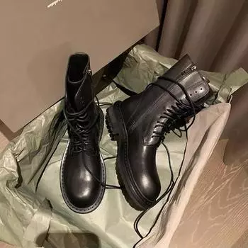 Available in stock! Grape mother leather 14-hole Martin boots women s 2025 new 10-hole medium tube short boots spring and autumn single boots 34