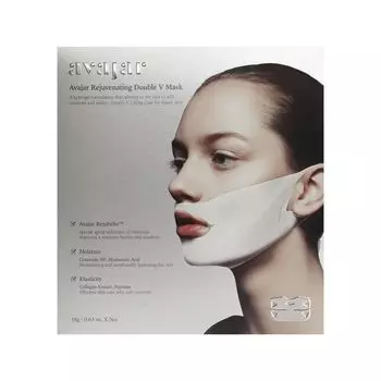 avajar Омолаживающая маска Double V Mask 5PCS, против старения, против морщин, подтяжка кожи, корейская косметика, Kbeauty, образец