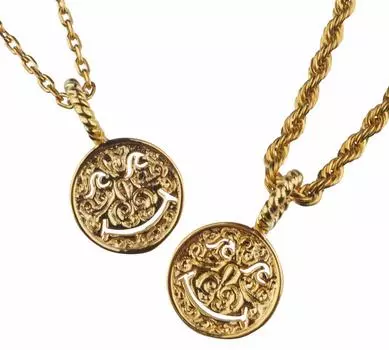 Avalent Гавайские ювелирные изделия Пара ожерелье Волна Монета Пара ожерелье Улыбка Подвеска Серебро 925 Парные простые взрослые мужские женские