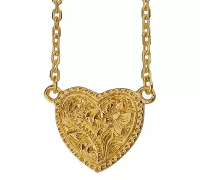 Avalent Heart Necklace Hawaiian Jewelry Necklace Gold Silver 925 Hawaiiju Necklace Plumeria Scroll Wave 40cm-45cm Women s