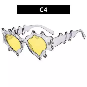 Avant-garde Irregular Sunglasses 2024: Trendy, Modern, Fun Party Shades for Women As shown