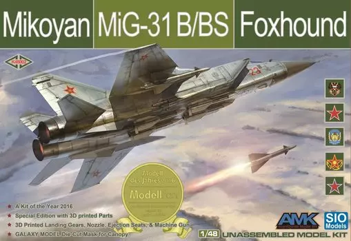 Avantgarde Model Soviet Air Force Foxhound Special Edition Models Plastic Model AGMSIOK48002 1/48 MiG-31B/BS (Sio Brand)
