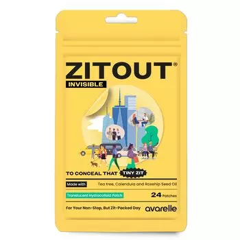 AVARELLE Cover Patch AM гидроколлоидный точечный пластырь с чайным деревом, календулой и шиповником сертифицированный (24 счета) Ультратонкое масло, масло, семена, веганское,