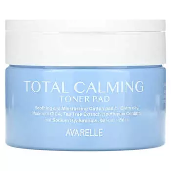Avarelle, тонизирующие подушечки Total Calming Toner, 60 листов, 180 мл