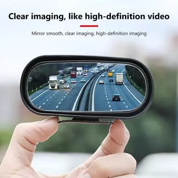 Avashin Car Rear View Mirror 360 Degree Adjustable Wide Angle Side Rear Mirrors Blind Spot Snap Way for Parking Auxiliary Waterp серебряный