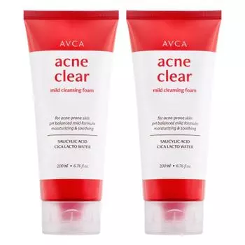Avca Acne Clear Low Irritation Ph Cleansing Foam 200ml 2ea NONE