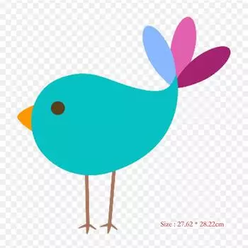 Ave Dibujo Курица Птица Термоперенос Печать Виниловые Нашивки Наклейки для Одежды Аппликации Сделай Сам Моющиеся Нашивки